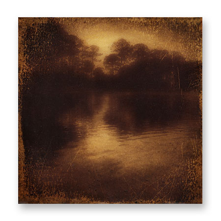 Midnight Lake - Encaustic